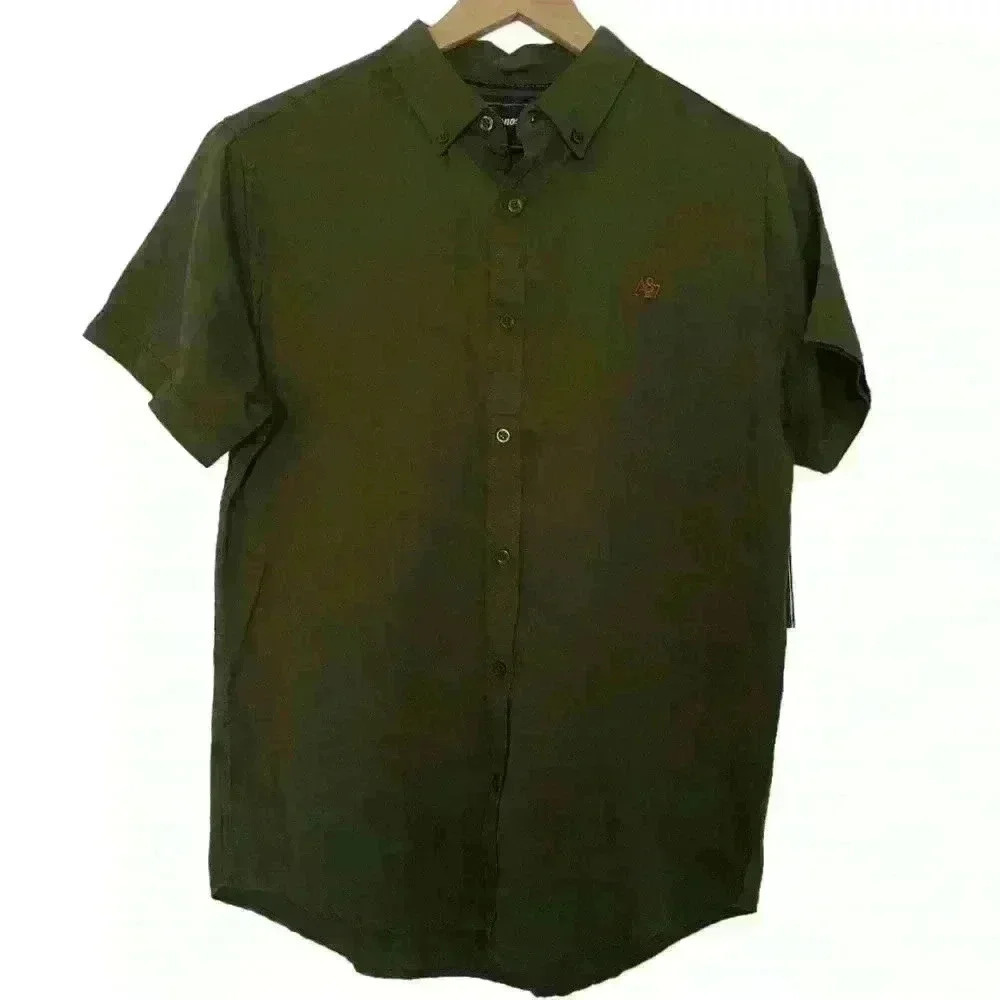 NWT Aeropostale Shirt‎ Mens A87 Button Up Short Sleeve